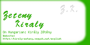 zeteny kiraly business card